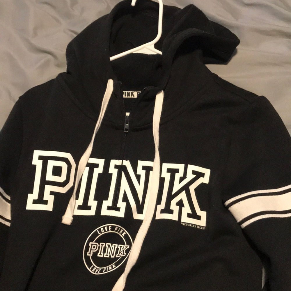 Victoria’s Secret hoodie with quarter zipper.
